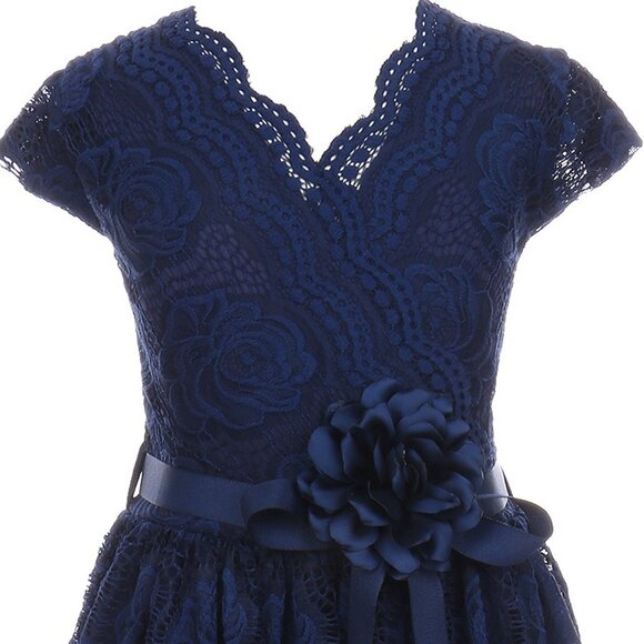 Flower Girl Dress Sale Little Girls Junior Girls Toddler Cap Sleeve Floral - Picture 2 of 4